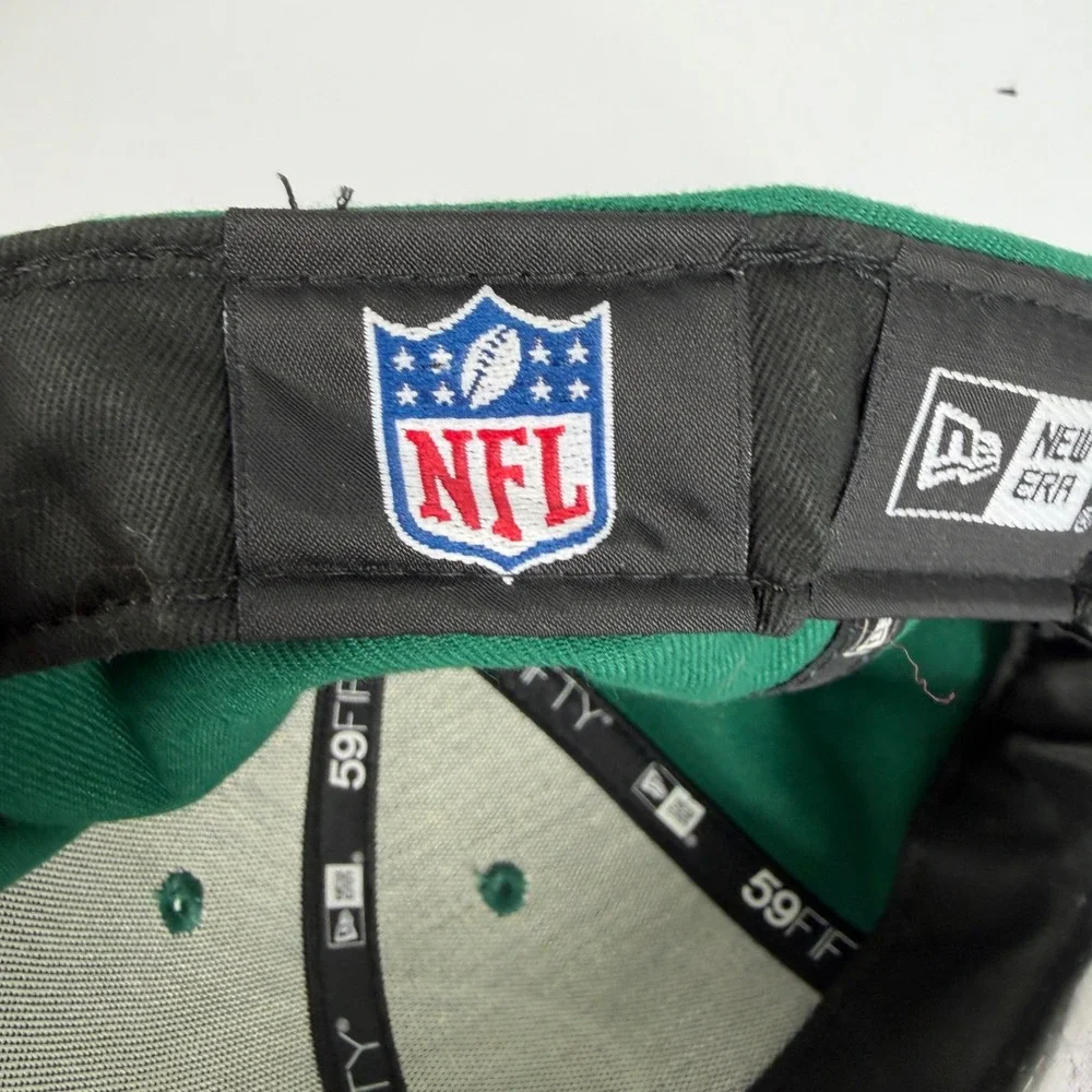 New‎ York Jets New Era 59FIFTY Low Profile Fitted Hat Green NFL Size 7 5/8